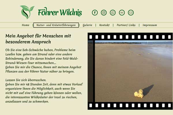 Natur barrierefrei erleben Foehrer-Wildnis, Barbara Pohlmann, Wyk